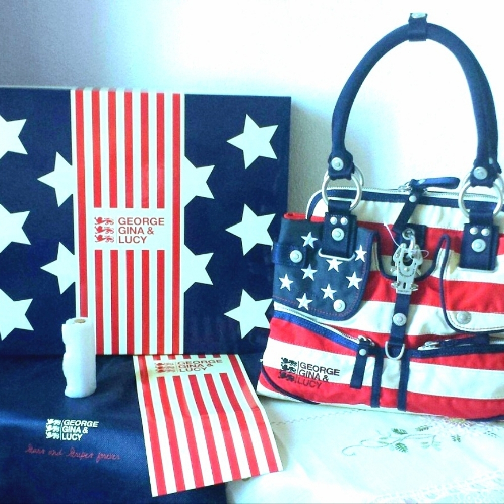 💕George Gina Lucy Declaration of Independence Crossbody Shoulder Bag Purse RARE